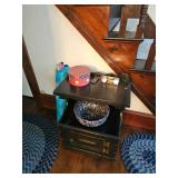 Wooden Side Table, Serving Bowl