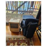Vintage Apple Macintosh Computer with carrying case and manual.