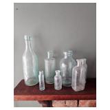 Vintage glass bottles