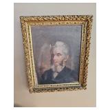 Ornate framed artwork, portrait of older man with beard