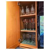 Christmas wine glasses, Christmas highball glasses