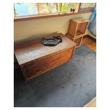 Wooden chest, Wood baskets with handle cutouts, Fanny pack