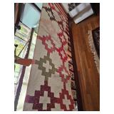 large quilt in warm tones