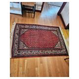 Oriental fringed rug 