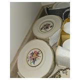 China set, Vintage china dinnerware with floral bouquet, Lace Bouquet Salem China