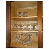 Dessert glasses, stemmed wine glasses, on the rocks glasses, goblets