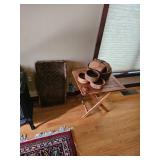 Wooden Mixing Bowls, Folding Wood Table, Basket