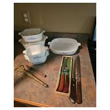 Corningware Blue Cornflower Pans, Casserole Dishes