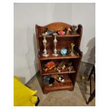 Candlestick Holders, Wood display shelf