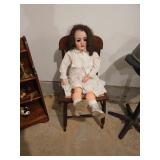 Vintage Doll, Small Wood Chair