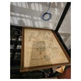 Vintage Famed Map of Scotland