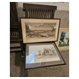 Framed Engraving: "Vue du Paysae vers la Maison Royale de St. Cyr by Jacques Rigaud