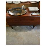Drop-Leaf Table, Vintage Decorative Service Tray