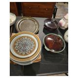 Franciscan Earthenware "Nut Tree" Dinner Plates, Casserole Dishes