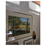 Framed Picture Woodland Scene with Water