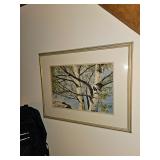 Framed Picture White Birch Trees
