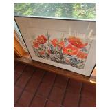 Framed Watercolor floral painting