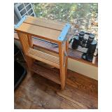 Wooden Step Stool, Binoculars