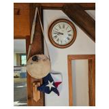 Wall Clock, Canteen with Pouch