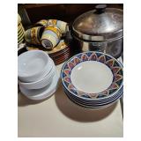 Corell Bowls, Plates, Mugs, Pot with Lid