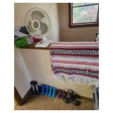 Dumb Bells, Blanket, Table Fan, Sony Blue Ray Streaming Player