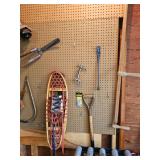 Pry Bar, Shears, Snow Shoes, Bow Saw