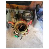 Bucket of Tools, Air Compressor, Trolley Jack
