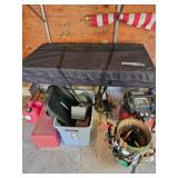 Tool Box, Gas Can, Bucket of Tools, Air Compressor, Corn Hole Boards