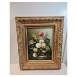 Still Life Oil Painting On Board Signed Sherman 