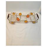 George Briard Mid Century Glass Appetizer Tray