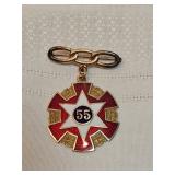 55 Years If Service Odd Fellows Medal 1874
