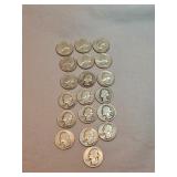 19 Washington Silver Quarters
