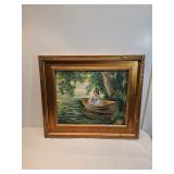 Oil Painting On Canvas Signed Gulley