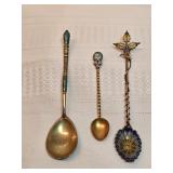 Antique Enameled Spoons