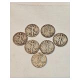 Half Dollars Lot Of 7