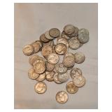 Unsearched Washington Silver Quarters Lot Of 45