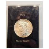 1923 Peace Dollar In Case