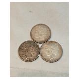 3 Silver Dollars Lot