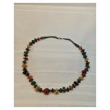 Native American Made Sterling And Stones Necklace