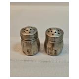 Small Sterling Silver Salt And Pepper Shakers 