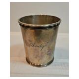 Heavy Sterling Silver Cup Engraved Andy