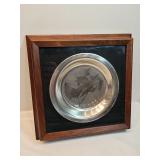 Audubon Society Sterling Silver Engraved Bowl In Frame Wood Thrush