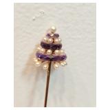14k Gold Hat Pin With Pearls