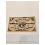 3 Cent Fractional Currency Note