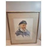 Framed Sketch Watercolor By Don Stone Variation Of The Famous Stern Man