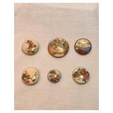 Antique Satsuma Buttons Lot A