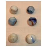 Swirl Marbles Lot Of 6