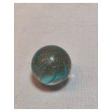 Lutz Clear Glass Marble With Blue Band Amazing Condition 