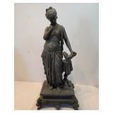 Bronze Statue Pondering Lady