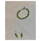 Sterling Bracelet And Earring Set